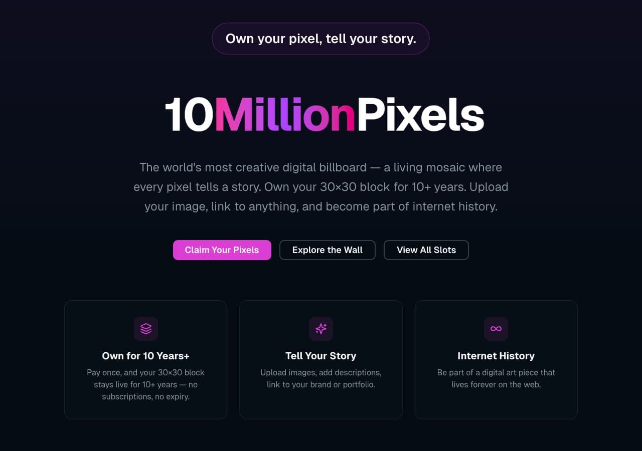 10MillionPixels project visual