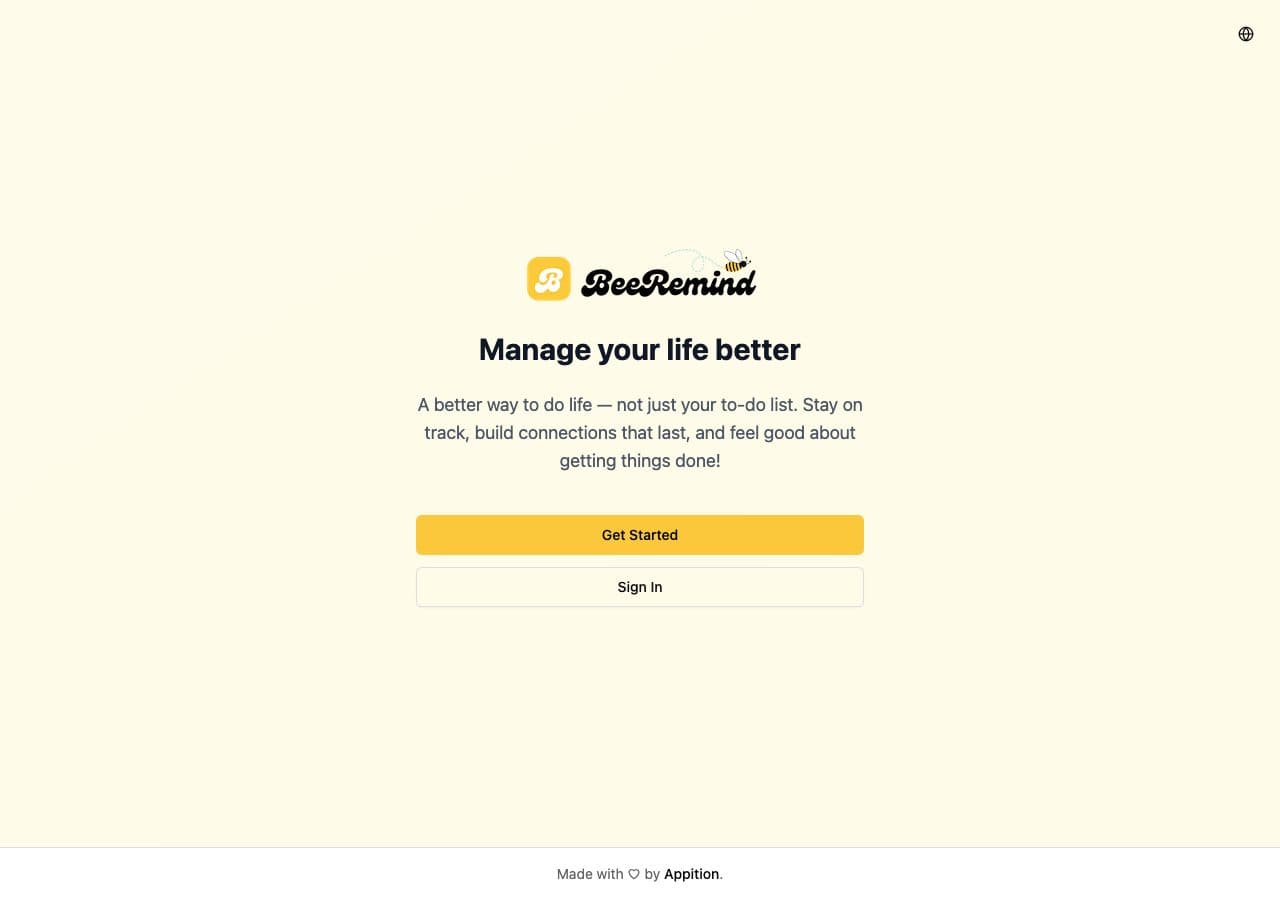 BeeRemind project visual
