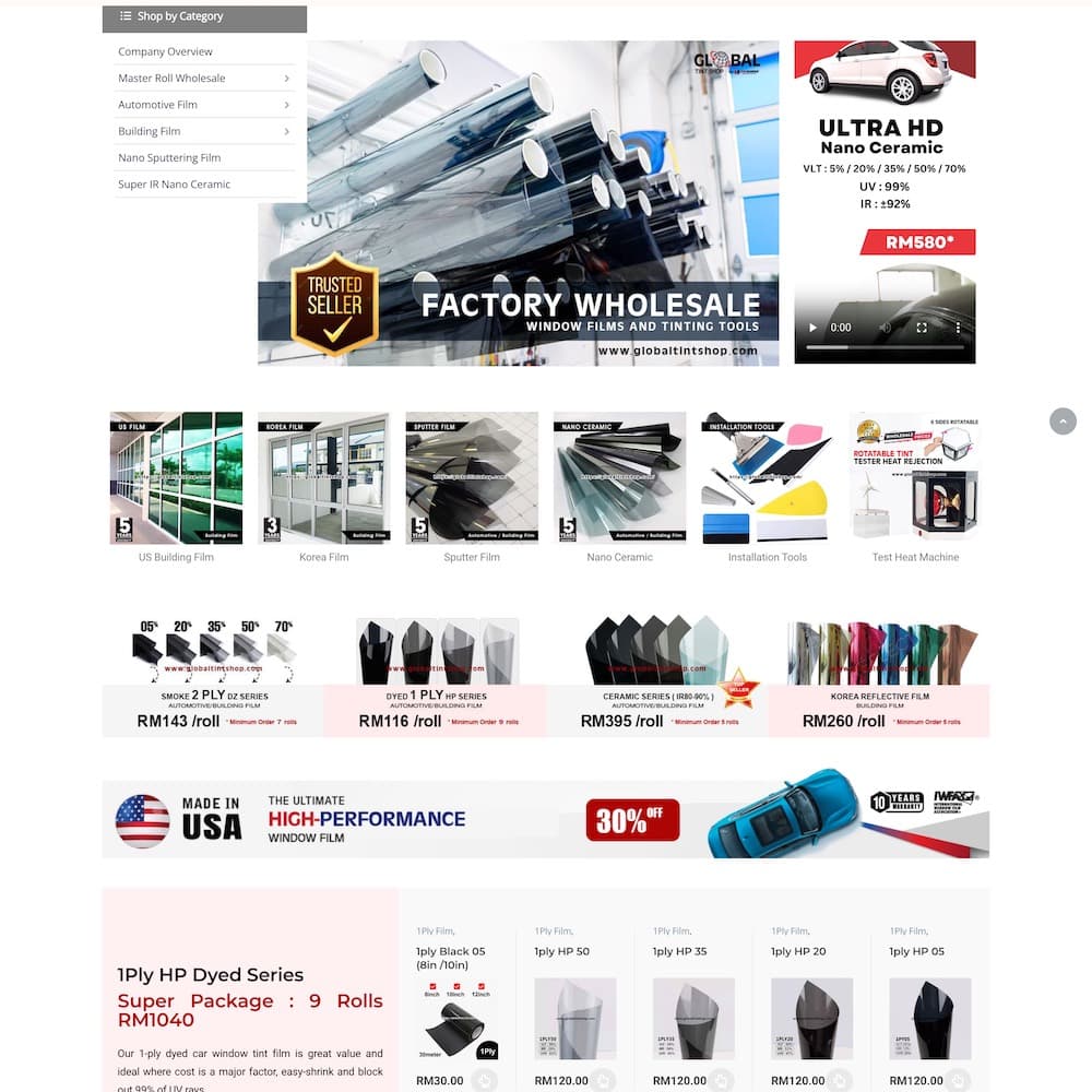 GlobalTintShop project visual