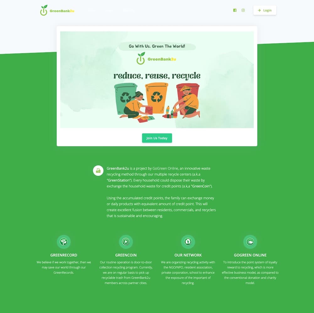 GreenBank2u project visual