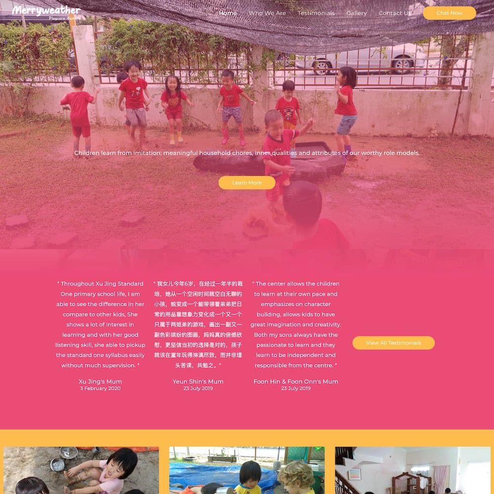 Merryweather Playcare Centre project visual