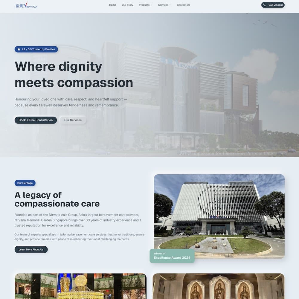 Nirvana Funeral Service Singapore project visual