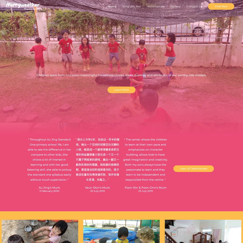Merryweather Playcare Centre project visual