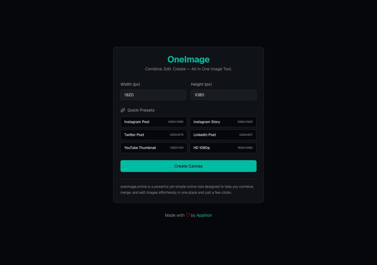 OneImage project visual