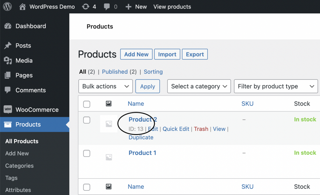 WooCommerce How to Find Product ID