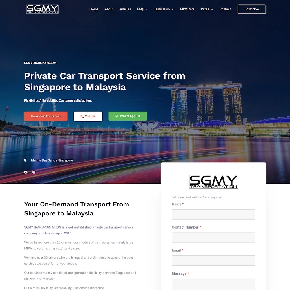 SGMYTransportation | Private Car Transport Service from Singapore to Malaysia