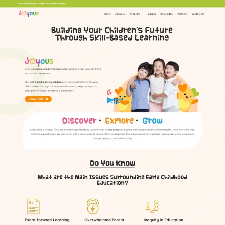 Joyous Education Group Brand Website